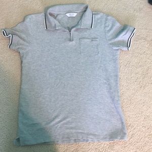 Calvin Klein Zip + Collar short sleeve shirt